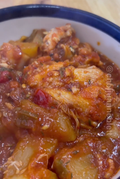 Pollo guisado con Bacon